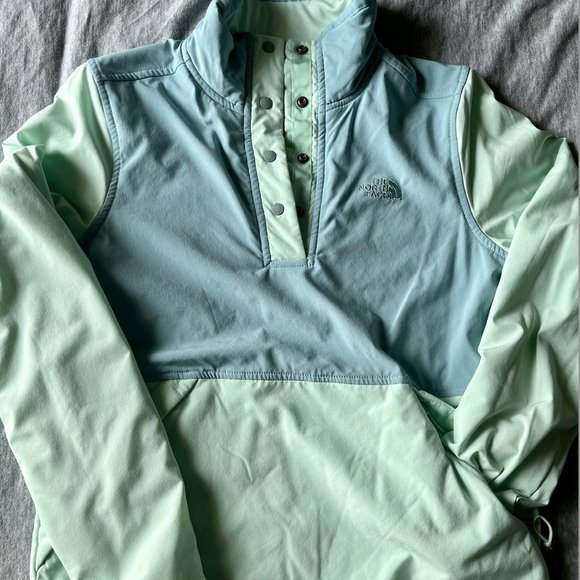 The North Face Sweaters - The North Face Blue & Teal Color Block Mountain Quarter-Placket Pullover XS